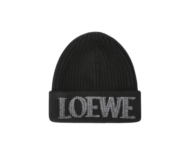 Loewe Loewe Beanie In Wool Black - view 1
