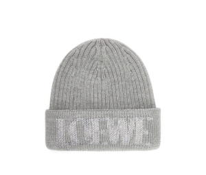 Buy Loewe Beanie In Wool Grey at Sasom – Authentic and Ready to Ship