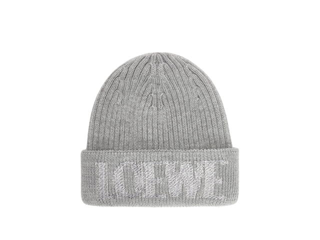 Loewe Loewe Beanie In Wool Grey - view 1