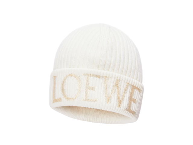 Loewe Loewe Beanie In Wool White - view 2