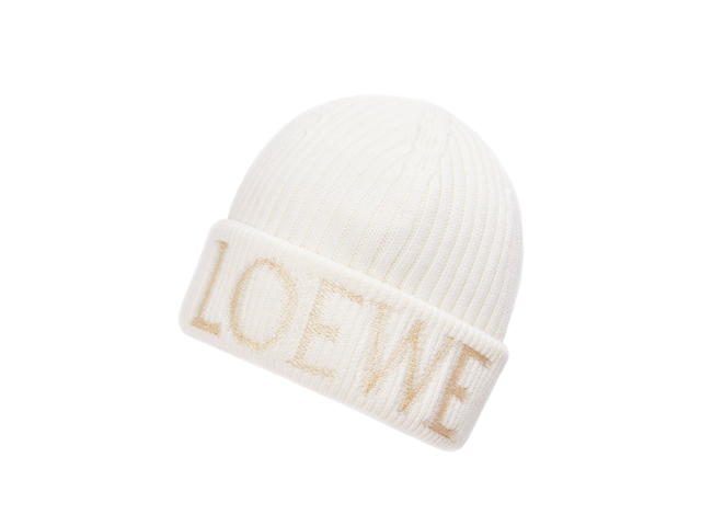 Loewe Loewe Beanie In Wool White - view 3