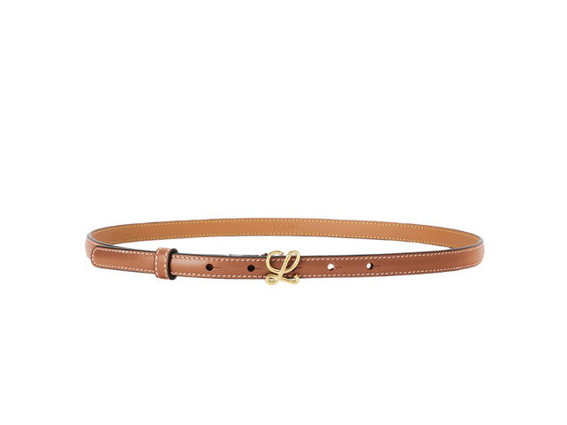 Loewe Loewe Belt 15MM In Smooth Calfskin With L Buckle Gold Hardware Tan - view 1