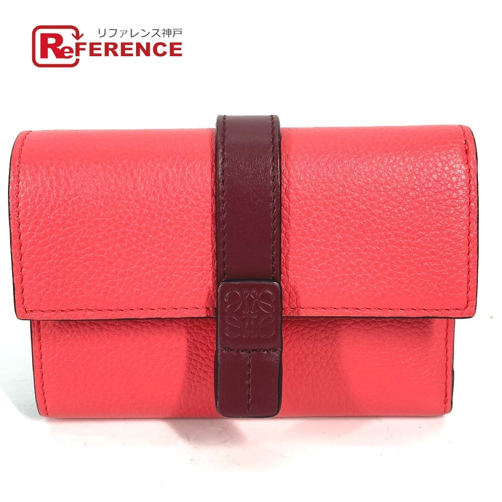 Loewe LOEWE Bicolor Anagram Small Vertical Wallet Compact wallet Trifold wallet