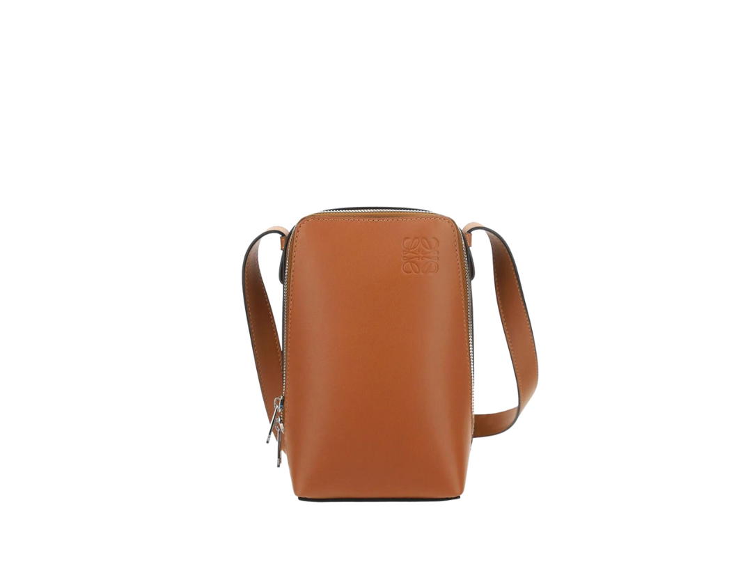 Loewe Loewe Box Shoulder Bag In Calfskin Leather With Silver Hardware Tan