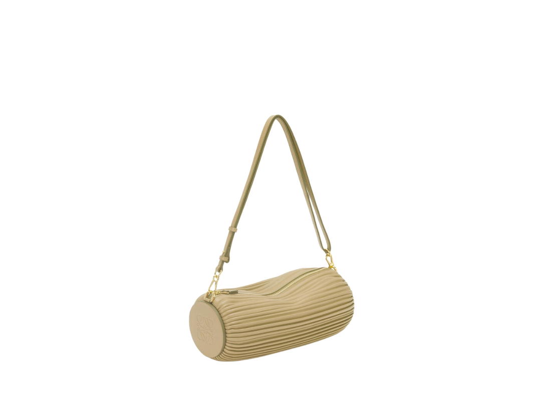 Loewe Loewe Bracelet Pouch In Pleated Nappa With Palladium Hardware Clay Green