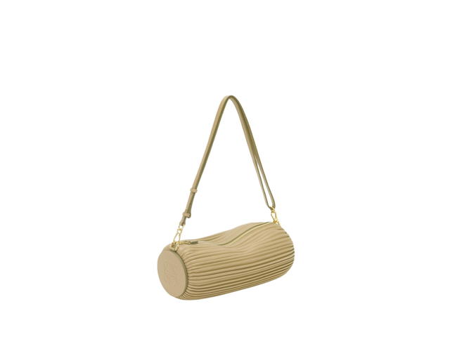 Loewe Loewe Bracelet Pouch In Pleated Nappa With Palladium Hardware Clay Green - view 1