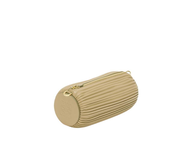 Loewe Loewe Bracelet Pouch In Pleated Nappa With Palladium Hardware Clay Green - view 2