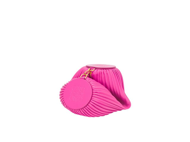Loewe Loewe Bracelet Pouch In Pleated Nappa With Palladium Hardware Fuchsia - view 3