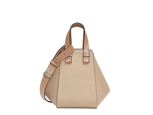 Loewe Loewe Compact Hammock Bag In Soft Grained Calfskin With Gold Metallic Sand - view 2