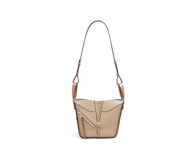 Loewe Loewe Compact Hammock Bag In Soft Grained Calfskin With Gold Metallic Sand - view 3