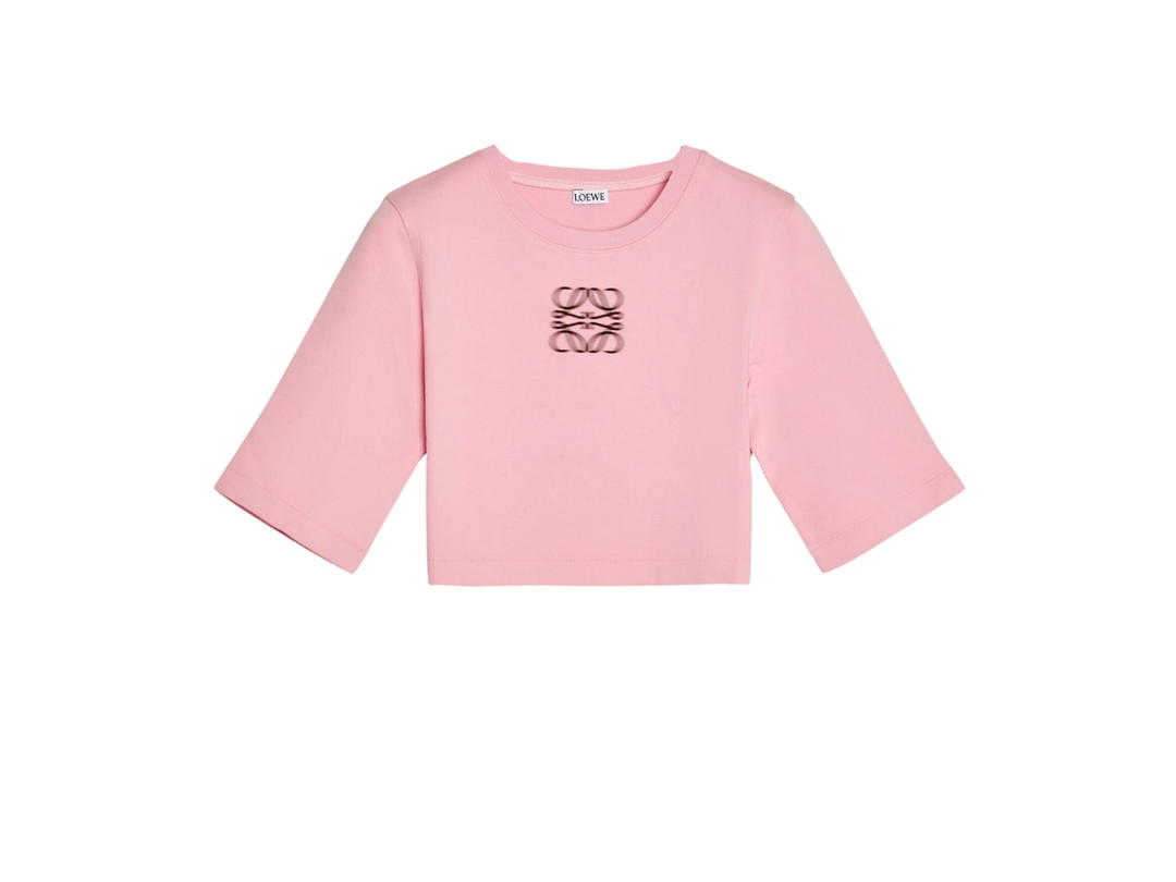 Loewe Loewe Cropped T-Shirt In Cotton Pink