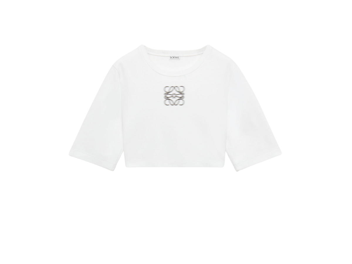 Loewe Loewe Cropped T-Shirt In Cotton White