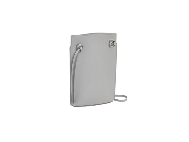 Loewe Loewe Dice Pocket In Classic Calfskin With Embossed Loewe On Base Pearl Grey - view 2
