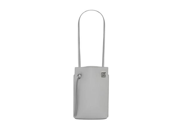 Loewe Loewe Dice Pocket In Classic Calfskin With Embossed Loewe On Base Pearl Grey - view 4