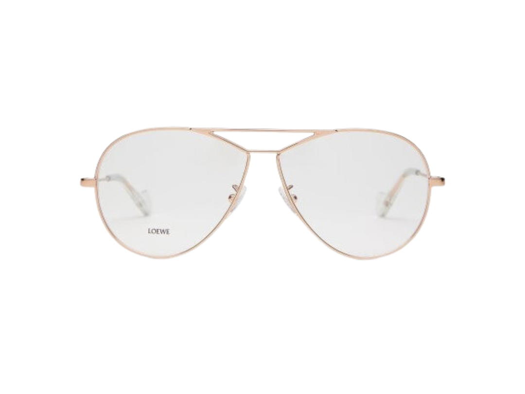 Loewe Loewe Eyewear In Teardrop Metal Aviator Glasses Rose Gold