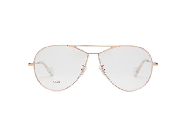 Loewe Loewe Eyewear In Teardrop Metal Aviator Glasses Rose Gold - view 1