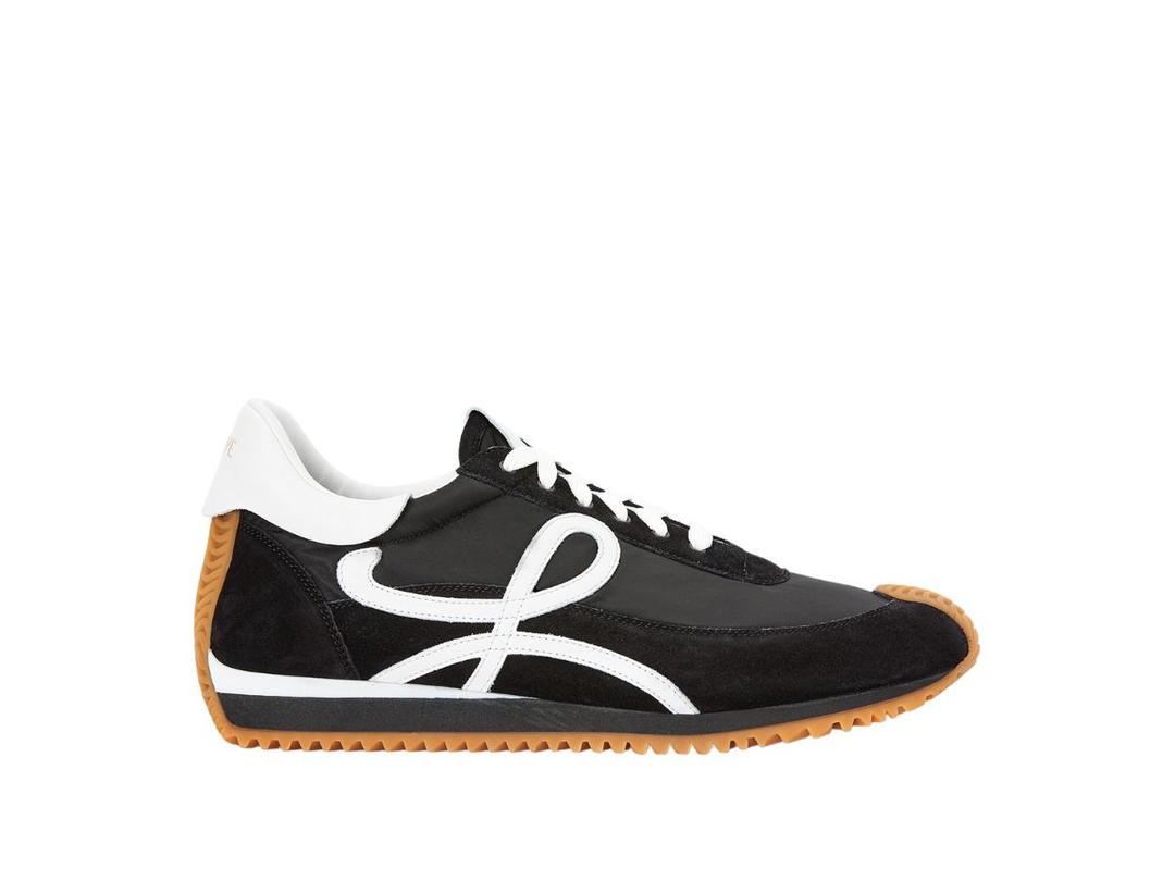 Loewe Loewe Flow Runner In Nylon And Suede Black-White (W)