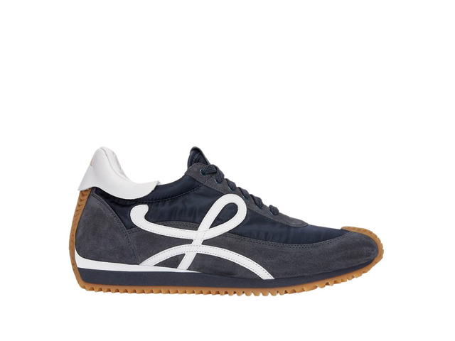 Loewe Loewe Flow Runner In Nylon And Suede Dark Navy - view 1