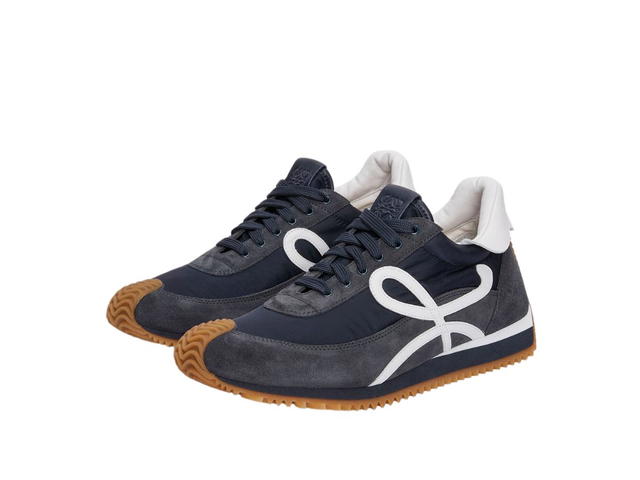 Loewe Loewe Flow Runner In Nylon And Suede Dark Navy - view 2