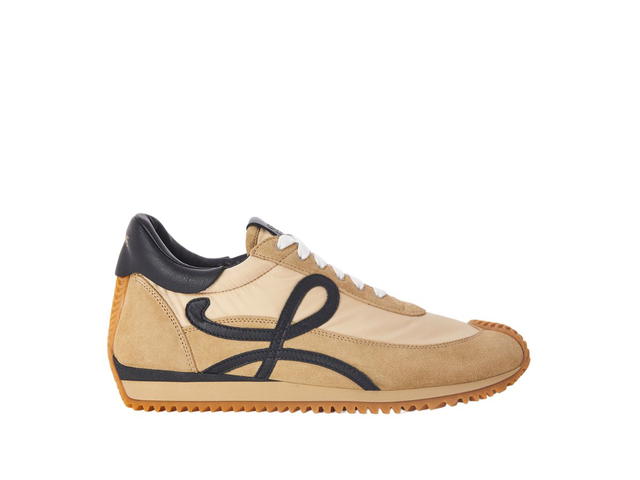 Loewe Loewe Flow Runner In Nylon And Suede Gold-Black - view 1
