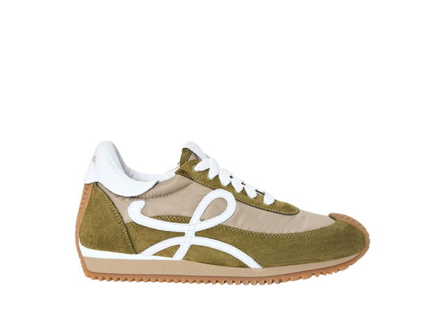 Loewe Loewe Flow Runner In Nylon And Suede Linen-White (W) - view 1