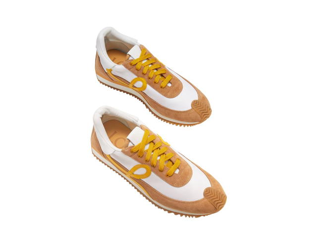 Loewe Loewe Flow Runner In Nylon And Suede Natural Vachetta-Facade - view 3