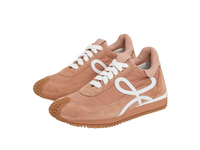 Loewe Loewe Flow Runner In Nylon And Suede Powder (W) - view 2