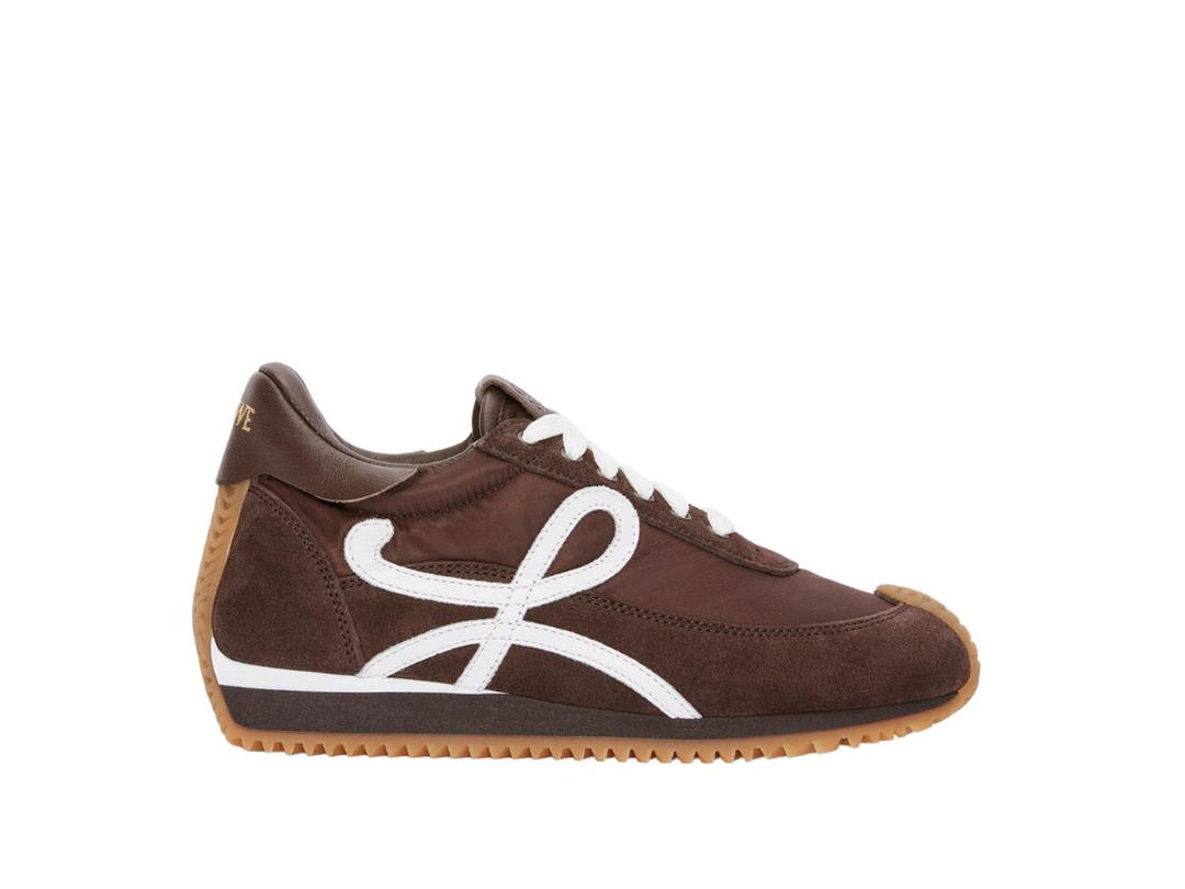 Loewe Loewe Flow Runner In Nylon And Suede Shitake (W)