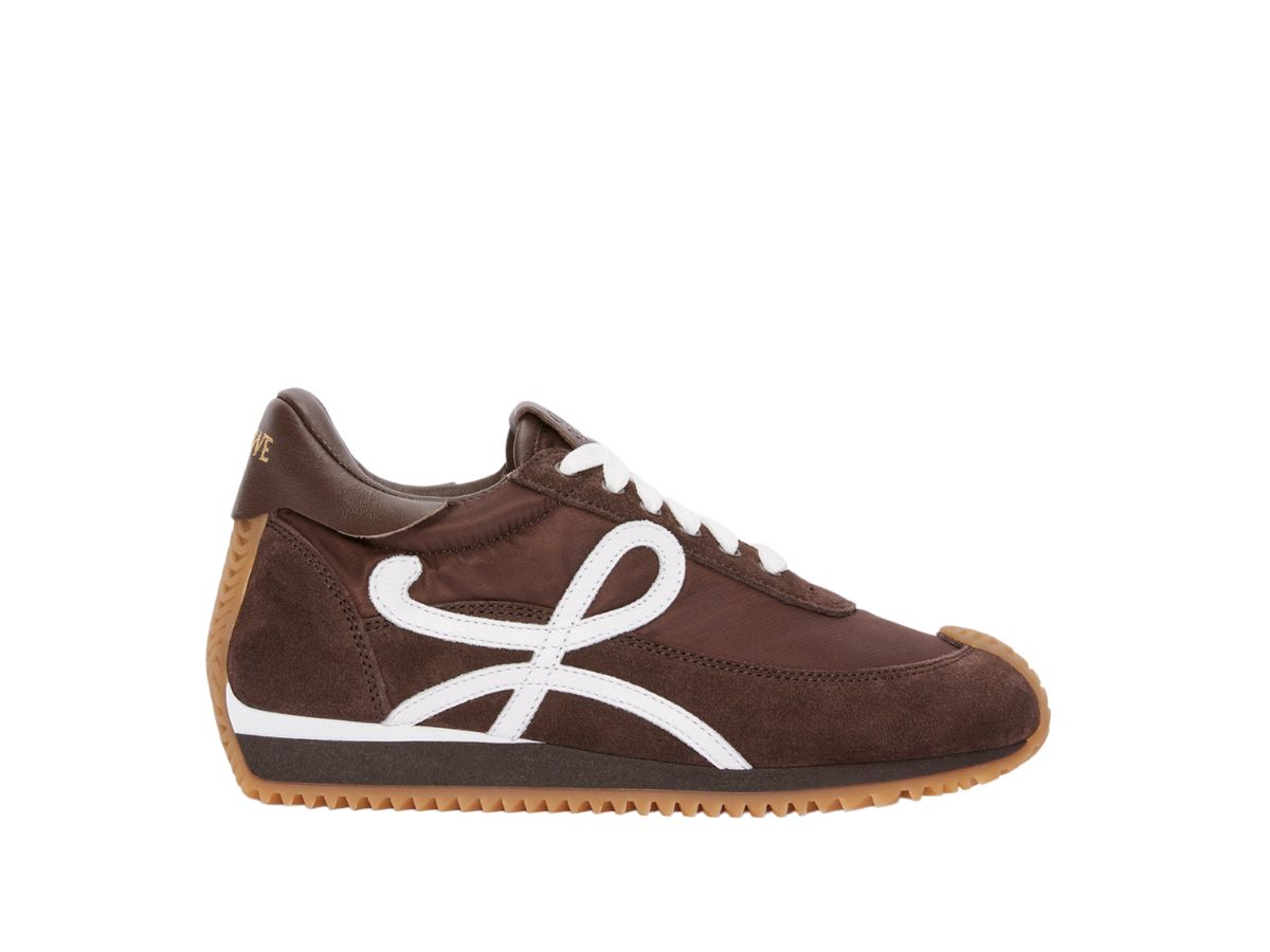 Loewe Loewe Flow Runner In Nylon And Suede Shitake (W)