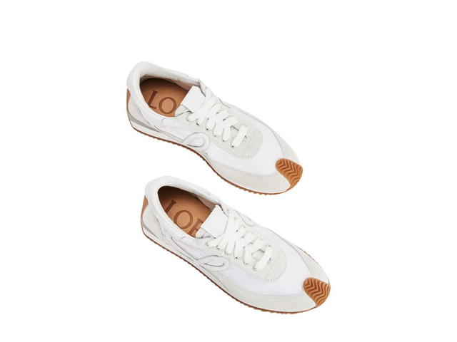 Loewe Loewe Flow Runner In Nylon And Suede White - view 3