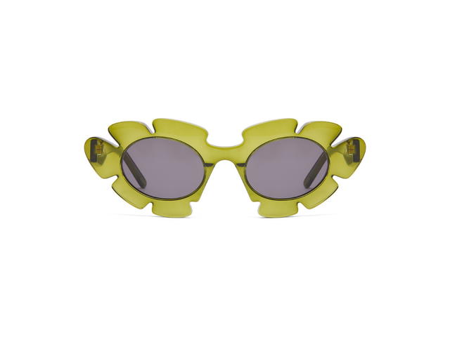 Loewe Loewe Flower sunglasses in injected nylon Cactus Green (SS24) - view 2