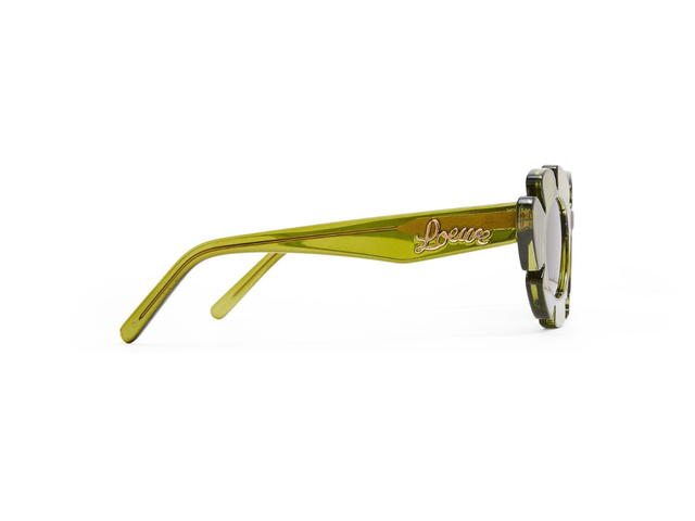 Loewe Loewe Flower sunglasses in injected nylon Cactus Green (SS24) - view 3