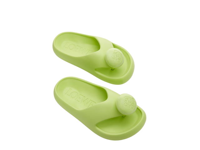 Loewe Loewe Foam Slide In Light Foam Rubber With Anagram Embossed Sole Lime - view 2