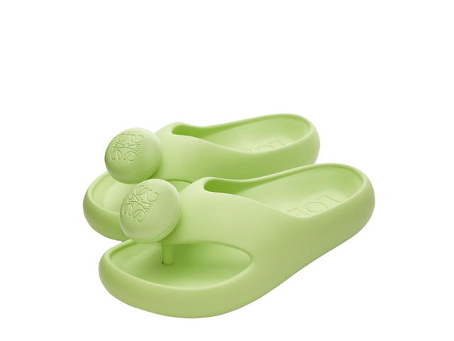 Loewe Loewe Foam Slide In Light Foam Rubber With Anagram Embossed Sole Lime - view 3