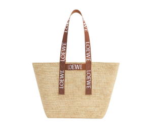 Buy Loewe Fold Shopper In Raffia Natural Tan at Sasom – Authentic and Ready to Ship