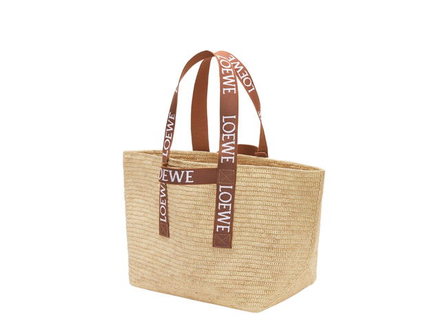 Loewe Loewe Fold Shopper In Raffia Natural Tan - view 3