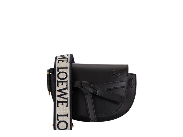Loewe Loewe Gate Dual Mini Bag In Leather With Gold Hardware Black - view 1