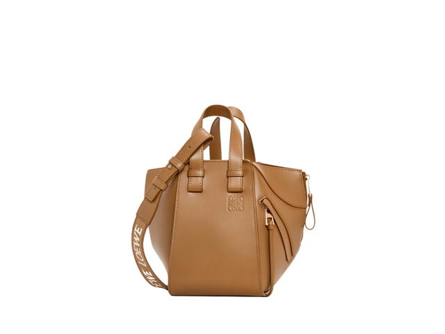 Loewe Loewe Hammock Compact Bag In Satin Calfskin With Palladium Hardware Oak - view 2