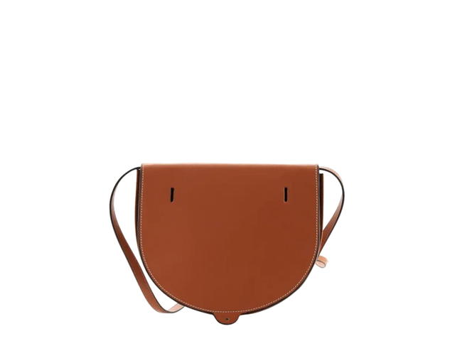 Loewe Loewe Heel Crossbody Bag In Leather With With Palladium Metallic Brown - view 2