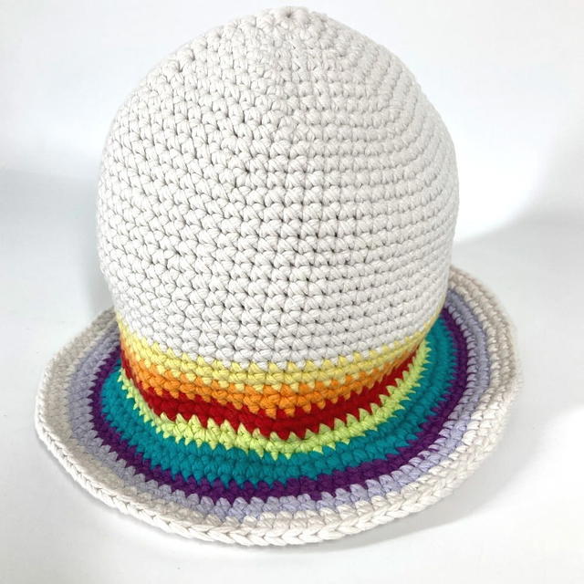 Loewe LOEWE knit Rainbow logo hat bucket hat bob hat cotton Multicolore/White - view 5