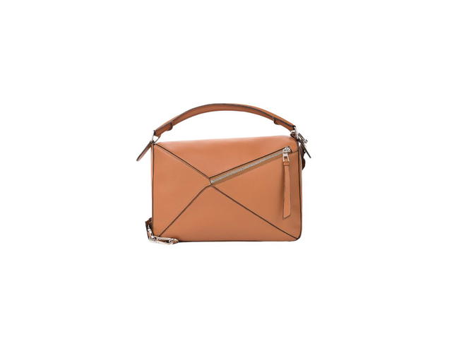 Loewe Loewe Large Puzzle Bag In Classic Calfskin With Palladium Hardware Tan - view 2