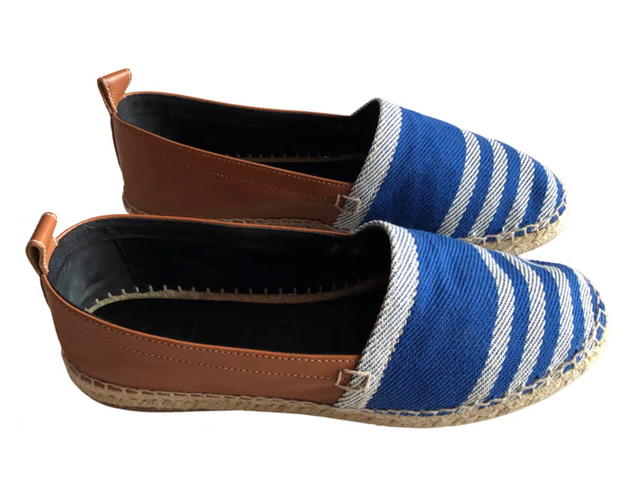 Loewe Loewe Leather Espadrilles Blue - view 2