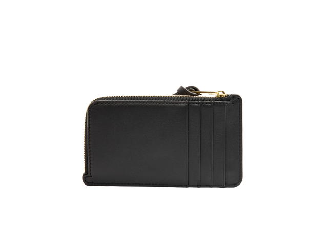Loewe Loewe Lemur Coin Cardholder In Satin Calfskin With Gold Hardware Black - view 2