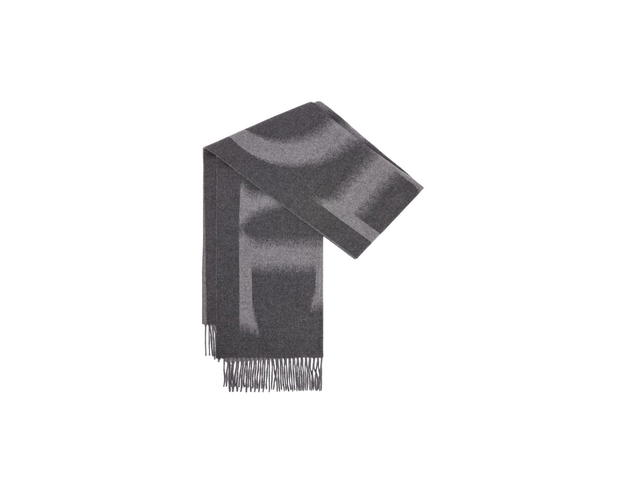 Loewe Loewe LOEWE Scarf In Wool And Cashmere Light Grey-Dark Grey - view 1