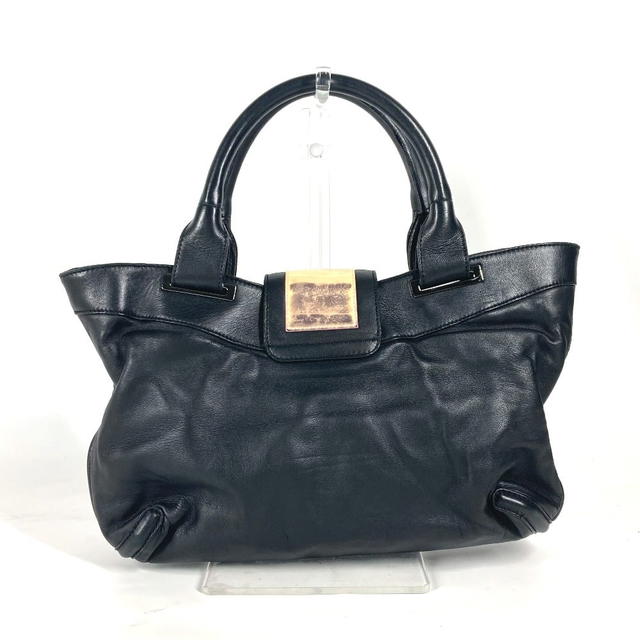 Loewe LOEWE Logo Anag Lamb Hand Bag Shoulder Bag Tote Bag Leather Black/White - view 3