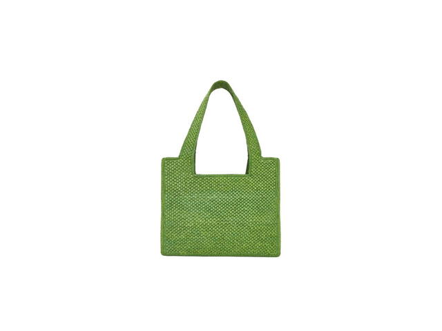 Loewe Loewe Medium LOEWE Font Tote In Raffia Green - view 4