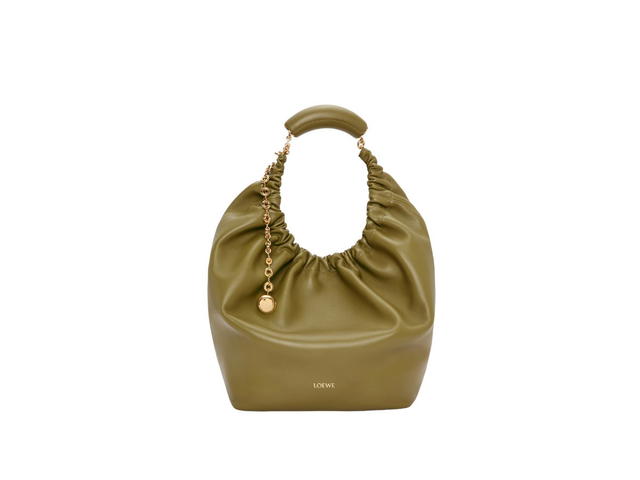 Loewe Loewe Medium Squeeze Bag In Nappa Lambskin Olive - view 1