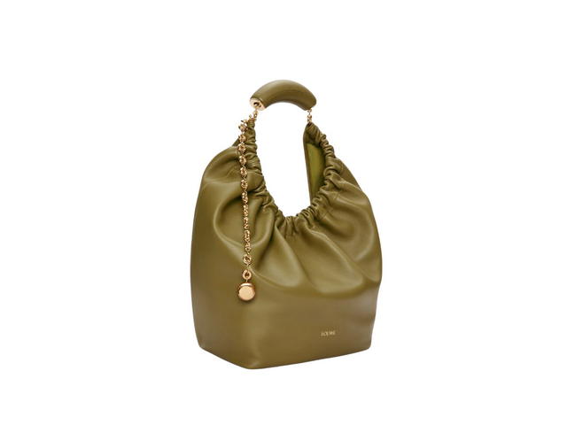 Loewe Loewe Medium Squeeze Bag In Nappa Lambskin Olive - view 2