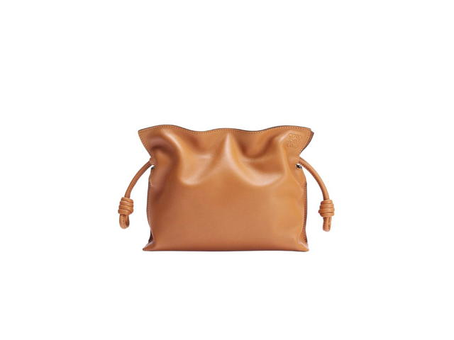 Loewe Loewe Mini Flamenco Clutch In Nappa Calfskin With Embossed Anagram Warm Desert - view 1