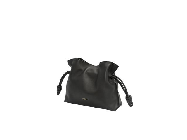 Loewe Loewe Mini Flamenco Clutch In Nappa Calfskin With Gold LOEWE Embossed Black - view 2